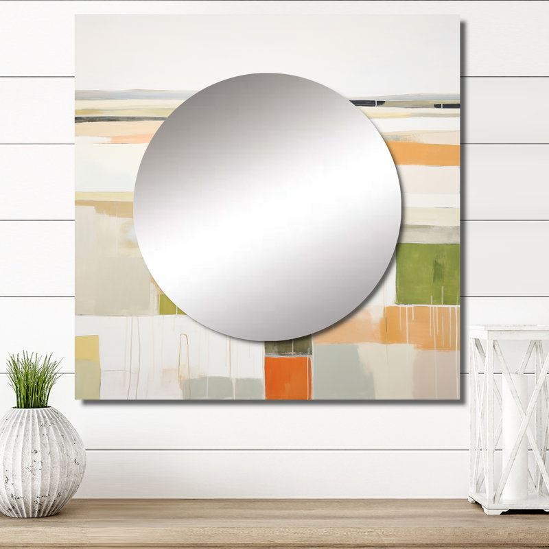 Shadona - Abstract Square Mirror Wall Art For Bathroom, 29" x 29"