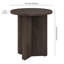 Table d'appoint ronde de 20 po en aulne brun Anders-594248116