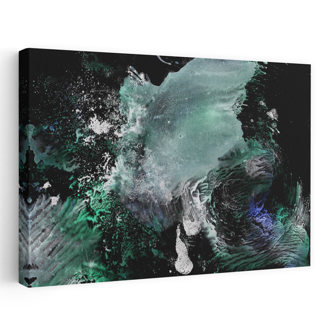 Cosmic Ocean Flow Abstract Dramatic Ethereal Ocean Wall Art Print