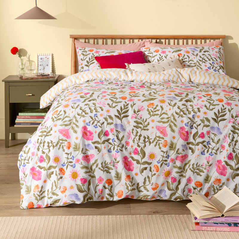 furn. Summer Solstice Cotton Blend and Cotton Floral Duvet Cover Set with Pillowcases