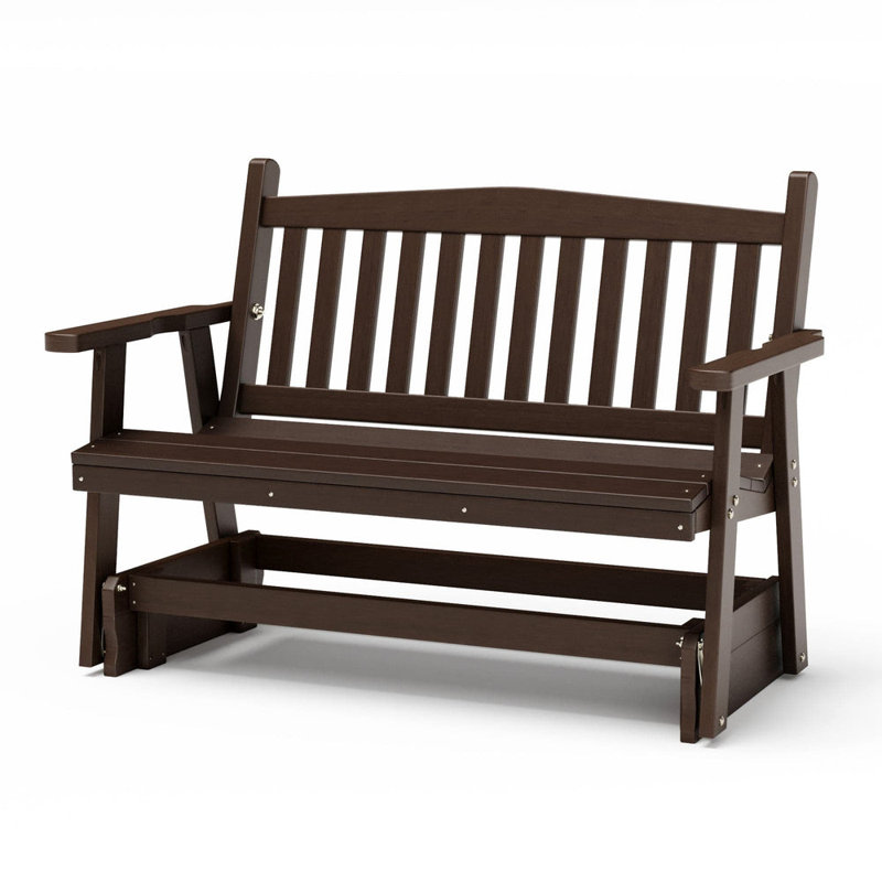  Fauteuil oscillant en composite de 5 pieds Amish Made Mission - Grain de bois de noyer brésilien