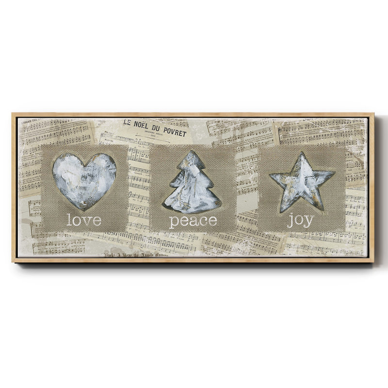 Ornements de musique en toile de jute - Toile encadrée, H 8 po x l 20 po