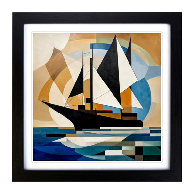 Ship on the Ocean Suprematism No.6 1 Piece Single Picture Frame Wall Art