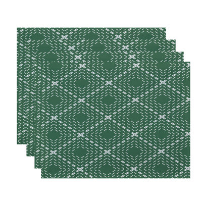 Abbie Polyester Geometric Rectangle Placemat