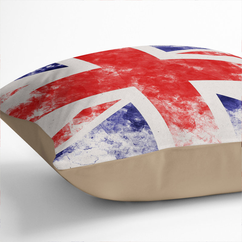 Union Jack British Flag Vol.1 Watercolour Scatter Cushion, 55cm H x 55cm W x 20cm D, Stone