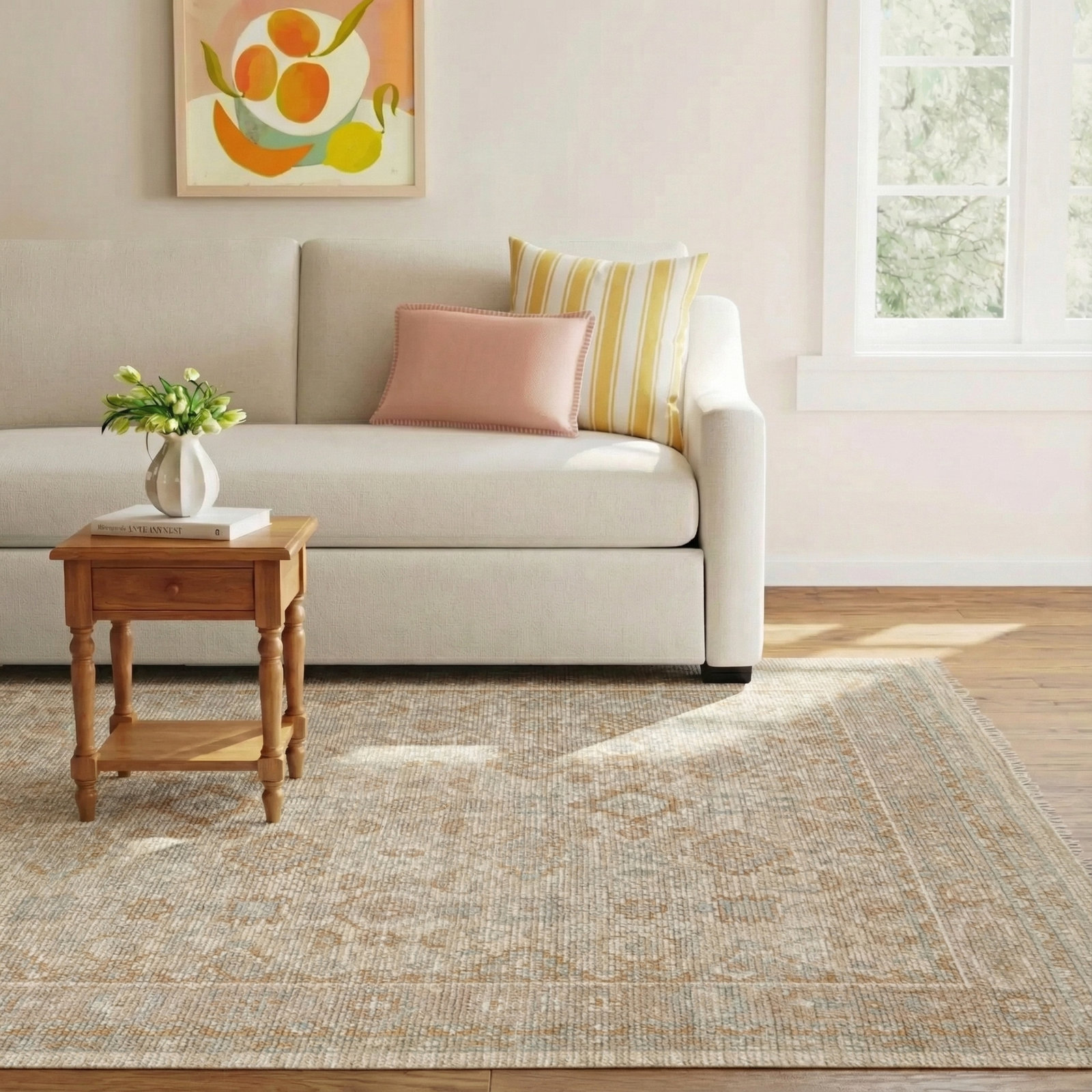 Hand-Knotted Oriental Wool Rug, Rectangle 7'9" x 9'9"