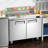 Coolski 48’’ W Commercial Salad Bar Refrigerator with 2 Doors, Refrigerated Salad Food Prep Table for Restaurants Cafeterias Sub Shops, 12 Food Pans Stainless Steel ETL NSF Approved