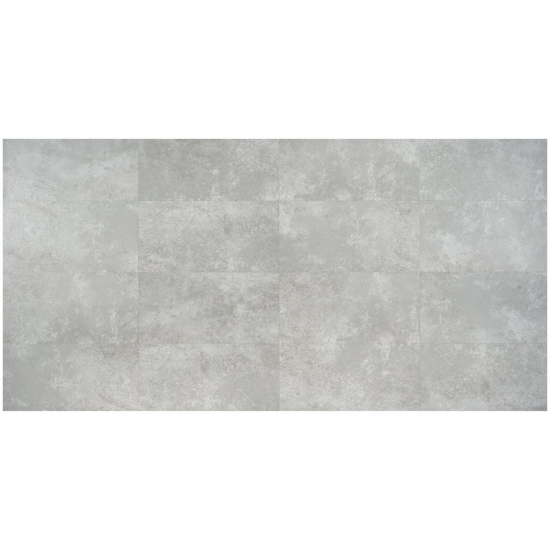 Revive 12mil Metalcrete 12.4" x 24.4" Waterproof Glue Down Luxury Vinyl Tile (36 Sq. Ft. / Case), Light Gray