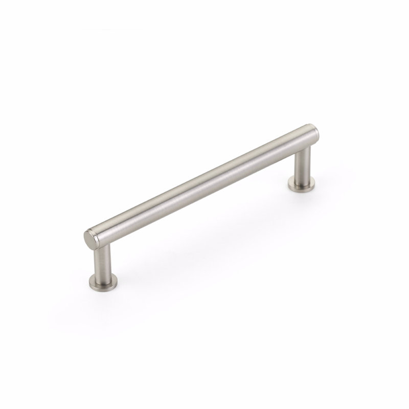 Poignée d'armoire Schaub, Nickel brossé, 6"