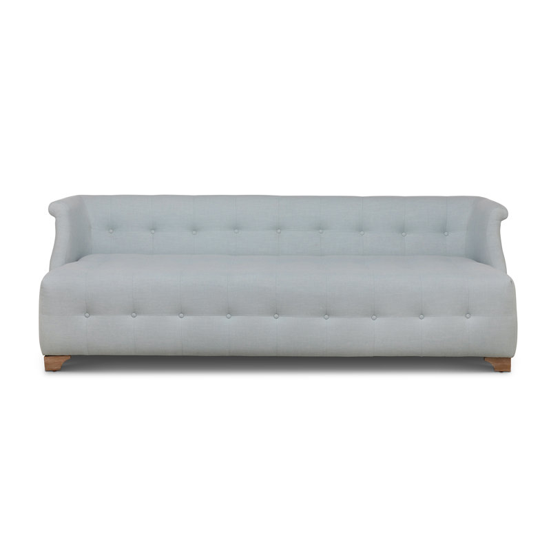 Scroll Arm Sofa, Putty, Serene Sky, Driftwood