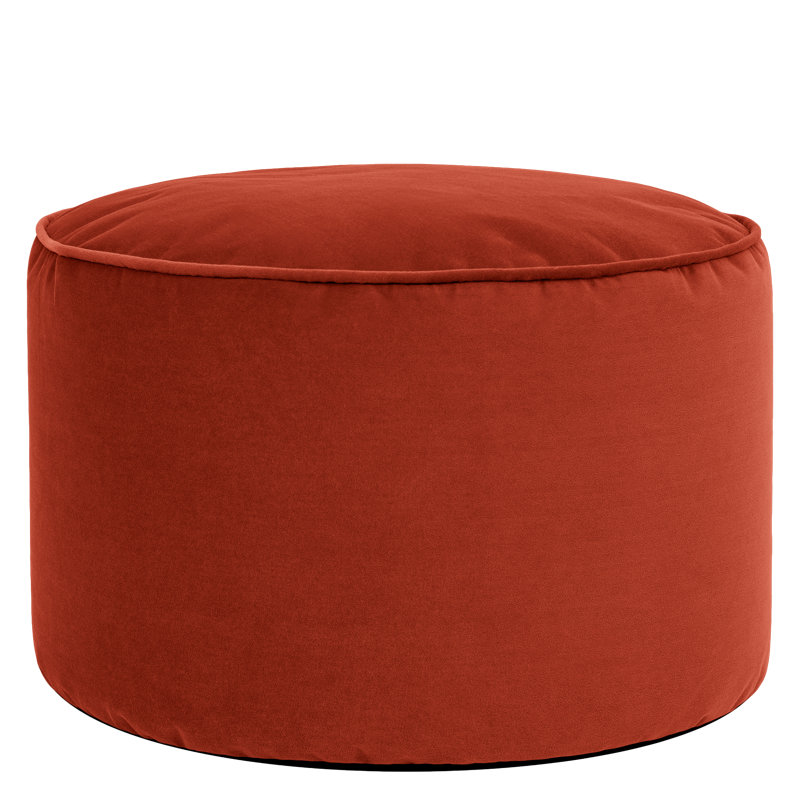 Milano 55Cm Wide Velvet Round Pouffe Ottoman, Brown