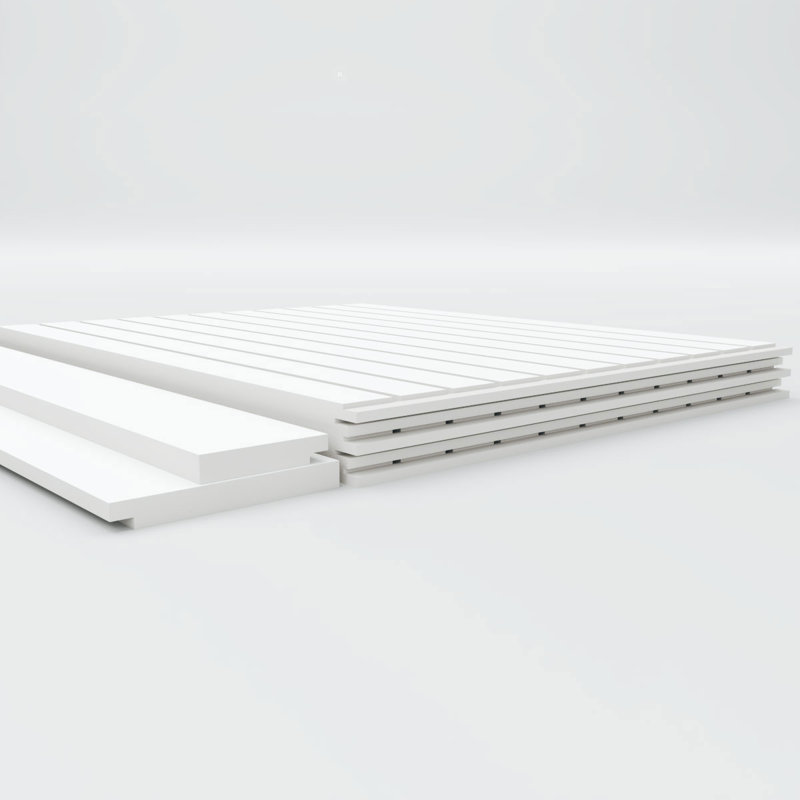 H 94.5'' W x 0.625'' D Plastic Wainscot Paneling Kit, 32" H x 94.5" W x 0.625" D