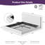 Base de lit plateforme très grand Turman avec table d'appoint coulissante réglable, coussin en velours côtelé 8,7 po Cloud, lit bas blanc crème, support à lattes en acier, capacité de 1 100 lb