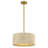 3 - Light 16.6” Dimmable Hand-Woven Drum Chandelier