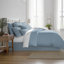 Ensemble d'édredon en coton bleu Shay-109897571