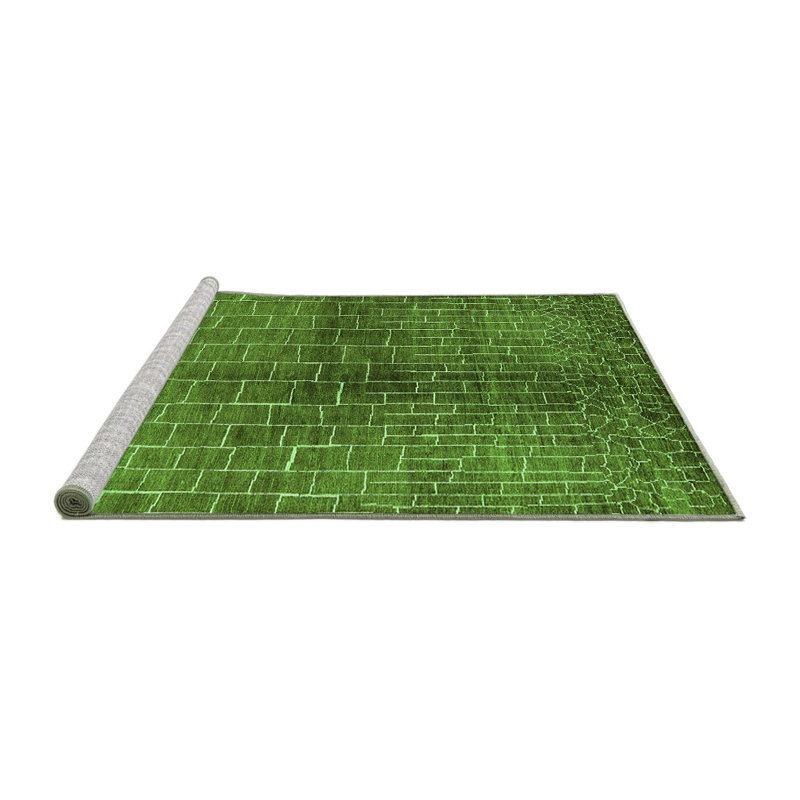 Washable Geometric Indoor Rug, Square 3'