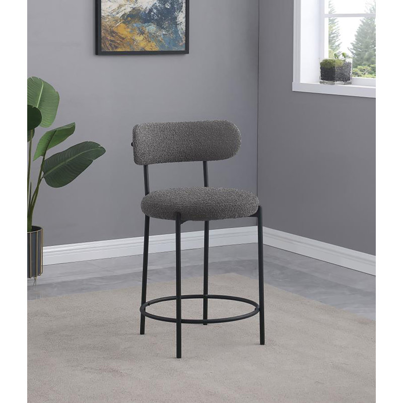 Chaise à hauteur de comptoir Saints (ensemble de 2), Gris, Tabouret de comptoir (siège d'une hauteur de 25 p
