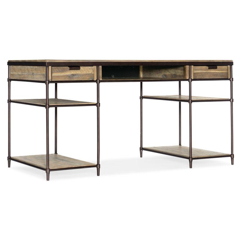 St. Armand Writing Desk, Light Brown/Bronze