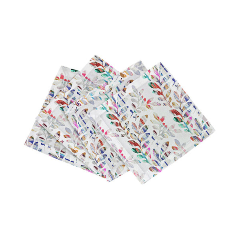 Cotton Blend Square Napkins, Champagne