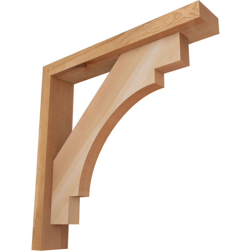 Support Merced Block avec support décalé, 20 po x 20 po, Cèdre rouge occidental de l 3 1/2 po (lisse)