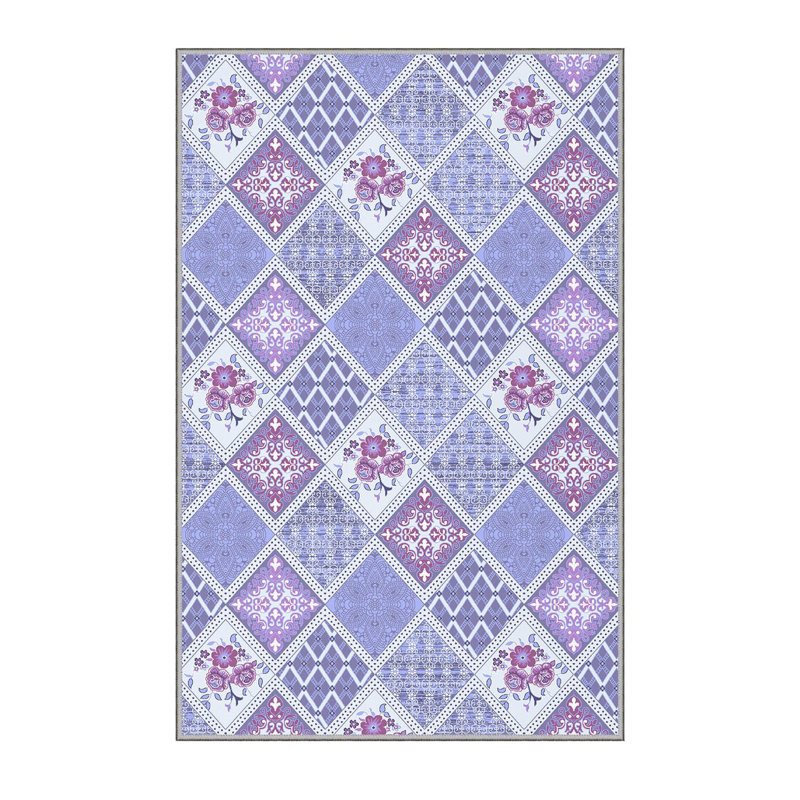 High-Quality 3D Printed Area Rug (2.6 x 4.0 ft), 100% Polyester, 0.3 in Pile Height | Antibacterial, Non-Slip PVC Felt Dot Underside | Machine Washable, Elegant Design for Living Room, Bedroom & Office