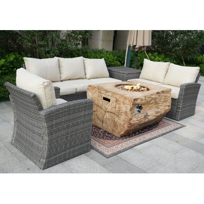 Columbo 6 - Person Patio Conversation Set with Cushions
