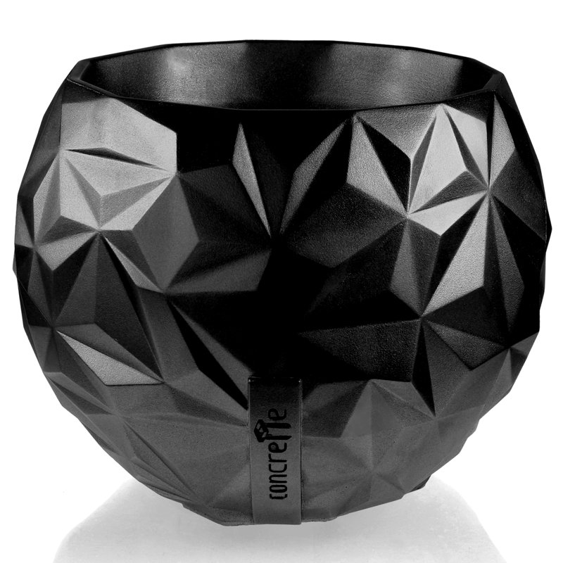 Handmade Pot Planter, Black Metallic