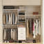 Système de placard de 96,06 po, organisateur de garde-robe, 3 tablettes réglables et 3 cintres extensibles et 3 tiroirs, cintres intégrés, charge 1000 lb, blanc