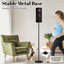 Lampe sur pied avec dôme en verre rose rouge rétro avec lampes DEL sur pied et abat-jour réglables