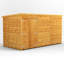 Powersheds 12 x 6ft Timber Tongue & Groove Windowless Pent Garden Shed, Double Doors