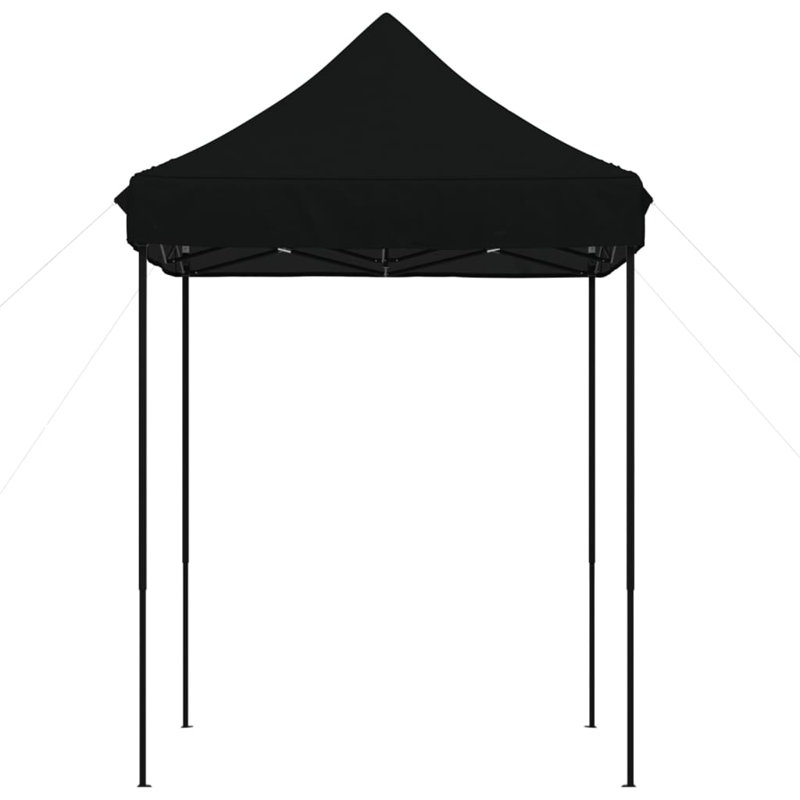 Steel Pop Up Gazebo, Black, 235cm H x 300cm W x 300cm D, Black