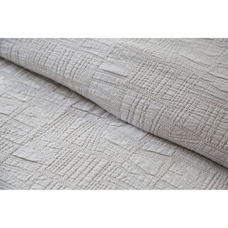 Harbour Farmhouse / Country Cotton Coverlet, King, Taupe