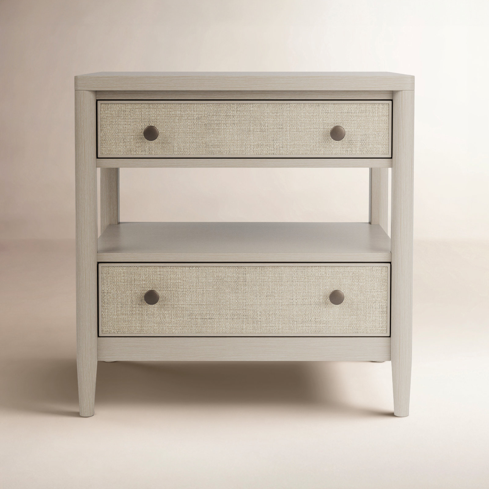 Shannen 2-Drawer Oak Nightstand