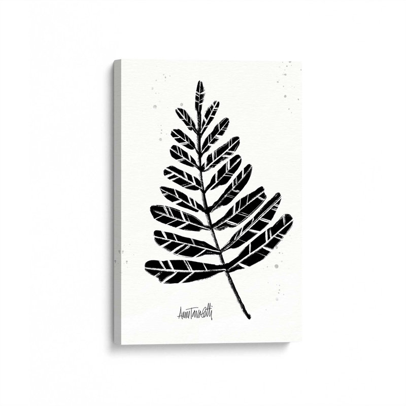 Toile tendue Botanicals II noir et blanc, H 30 po x l 20 po
