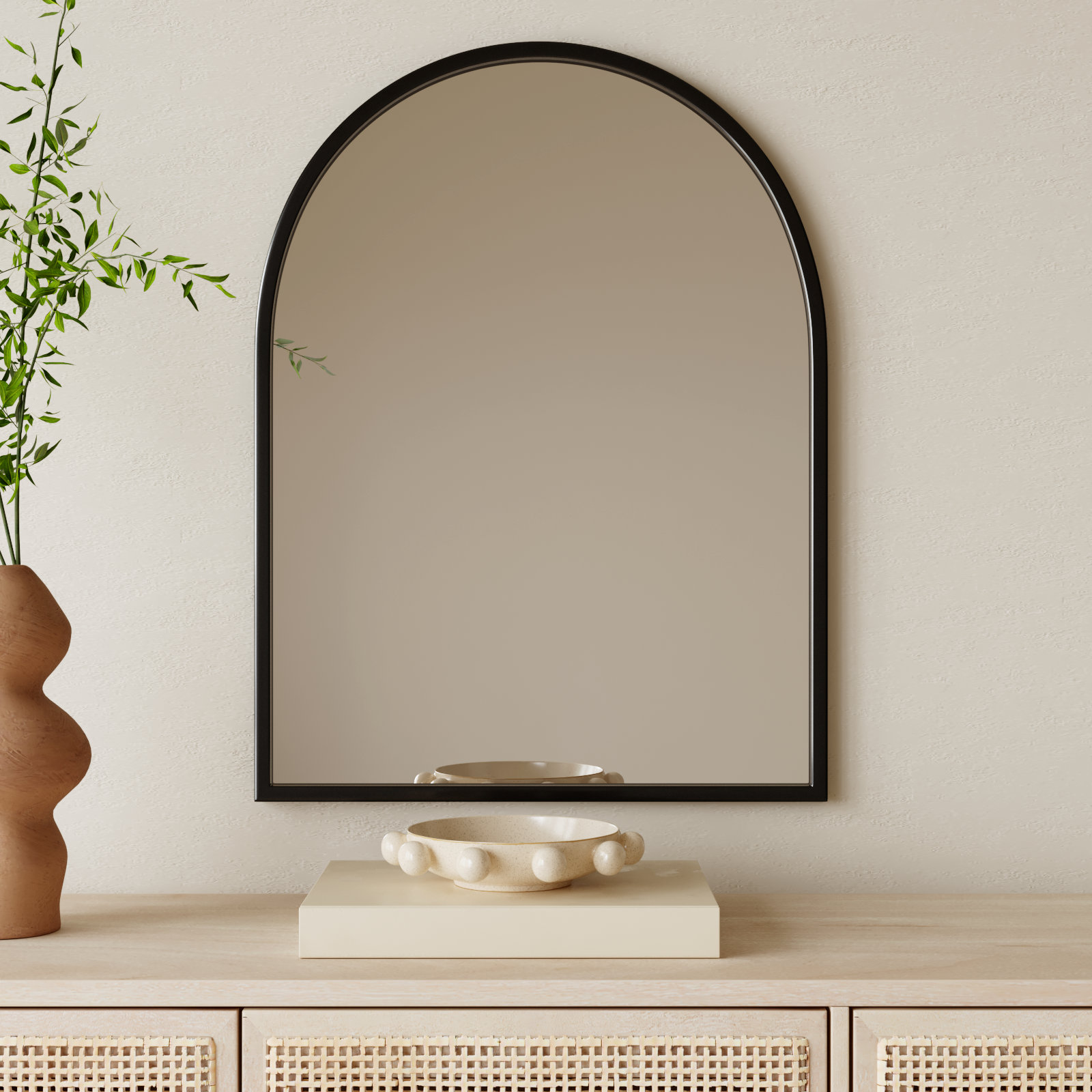 Sherman Full Length Mirror, 31.5" x 23.5", Black