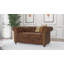 Chesterfield Friedrich Sofa Set with Sleeping Function 3+2+1 Made of Vintage Look Microfibre with Solid Wood Legs-2107004647