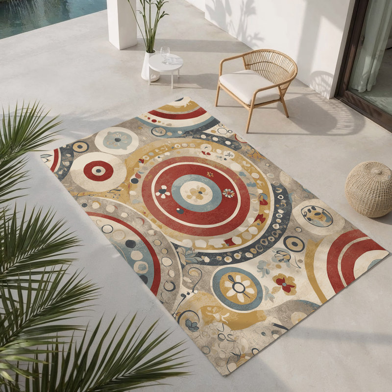 Tapis intérieur et extérieur Quirky Dash, Rectangulaire 2 pi x 3 pi
