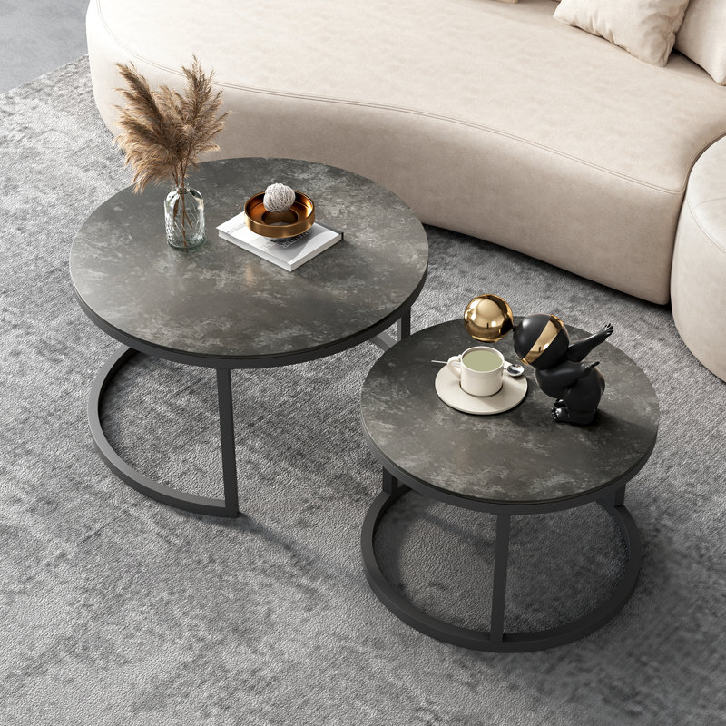 Extendable Frame Coffee Table with Storage, Black