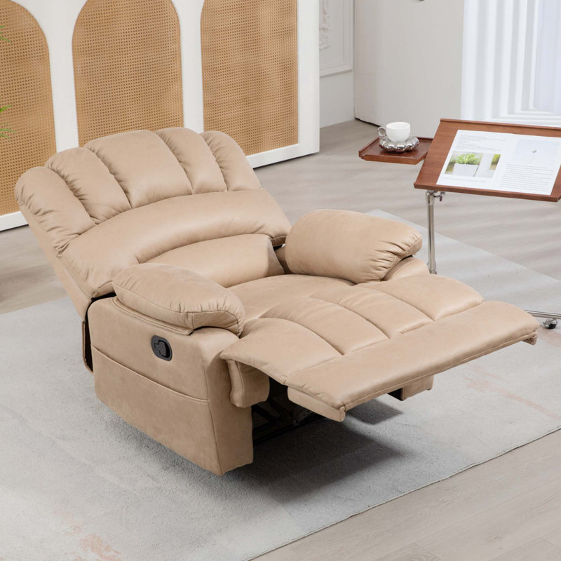 Waynette Recliner, Yellow Fabric
