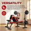 Upgraded Foldable Weight Bench With Storage Posts - 600 LBS Capacity Multi-Position Training Station