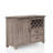 Rustic Gray Dining Server Wine  Cabinet and Drawer Storage