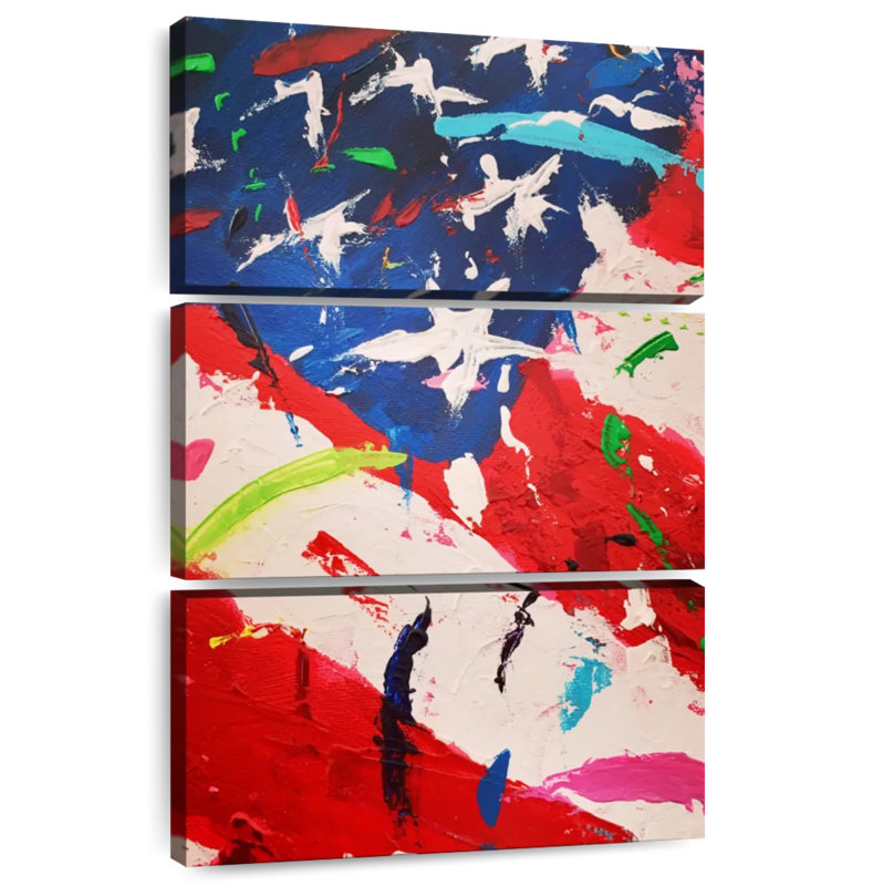 Borges Abstract American Flag, 32" H x 20" W