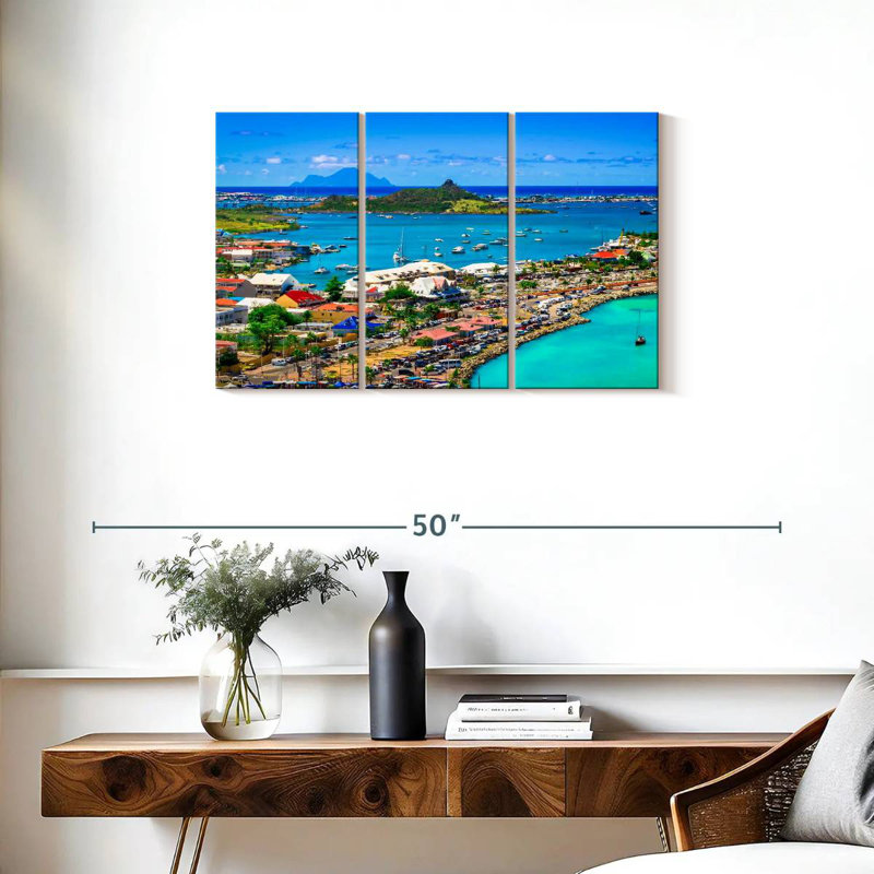 Panorama Marigot, H 20 po x l 33 po