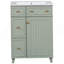 Armoire de salle de bain avec lavabo en céramique Athroom, 2 tiroirs, 1 porte