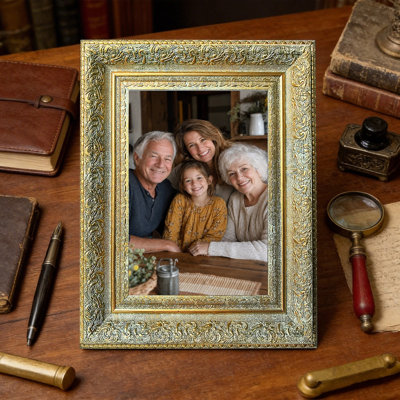 11" x 14" Antique Gold 3 PCS Timeless Picture Frame for Desk Decor