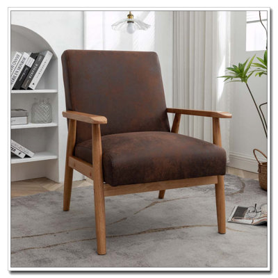Fauteuil avec cadre en bois de 25,38 po de largeur