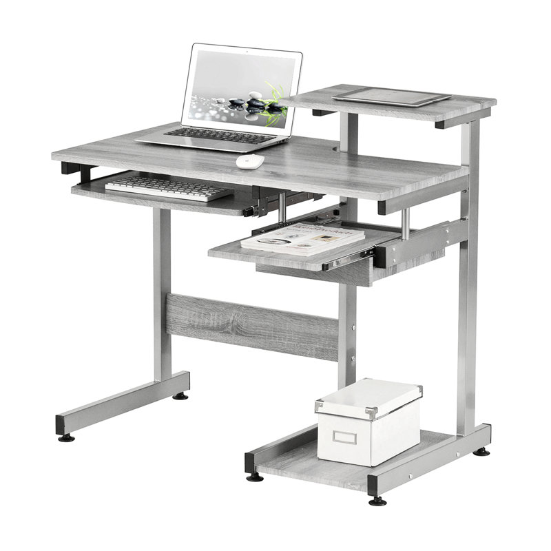 Complete Computer Workstation Desk, Grey