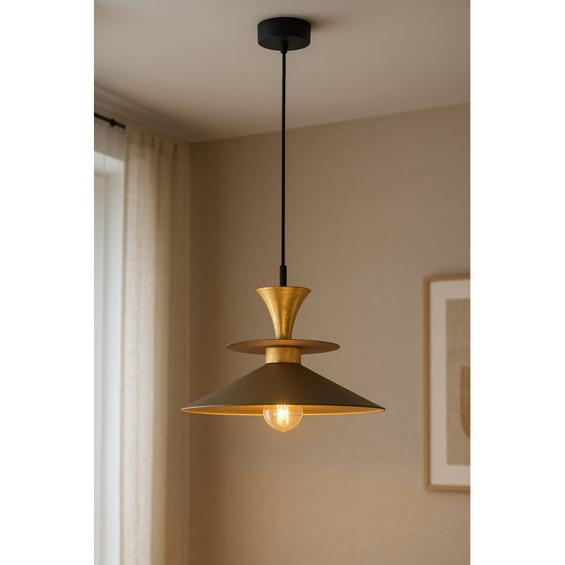 1 - Light Pendant, Gold/Brown