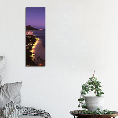 Buildings at the Waterfront, Honolulu, Oahu, Honolulu County, Hawaii, USA #2 1 Piece Wrapped Canvas Panoramic Wall Art