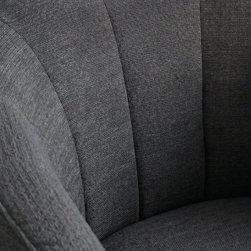Fauteuil demi-tonneau pivotant, Gris foncé